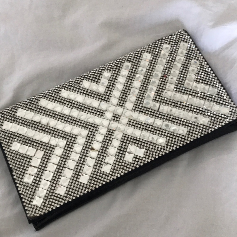 Black/Rhinestone Dress Clutch